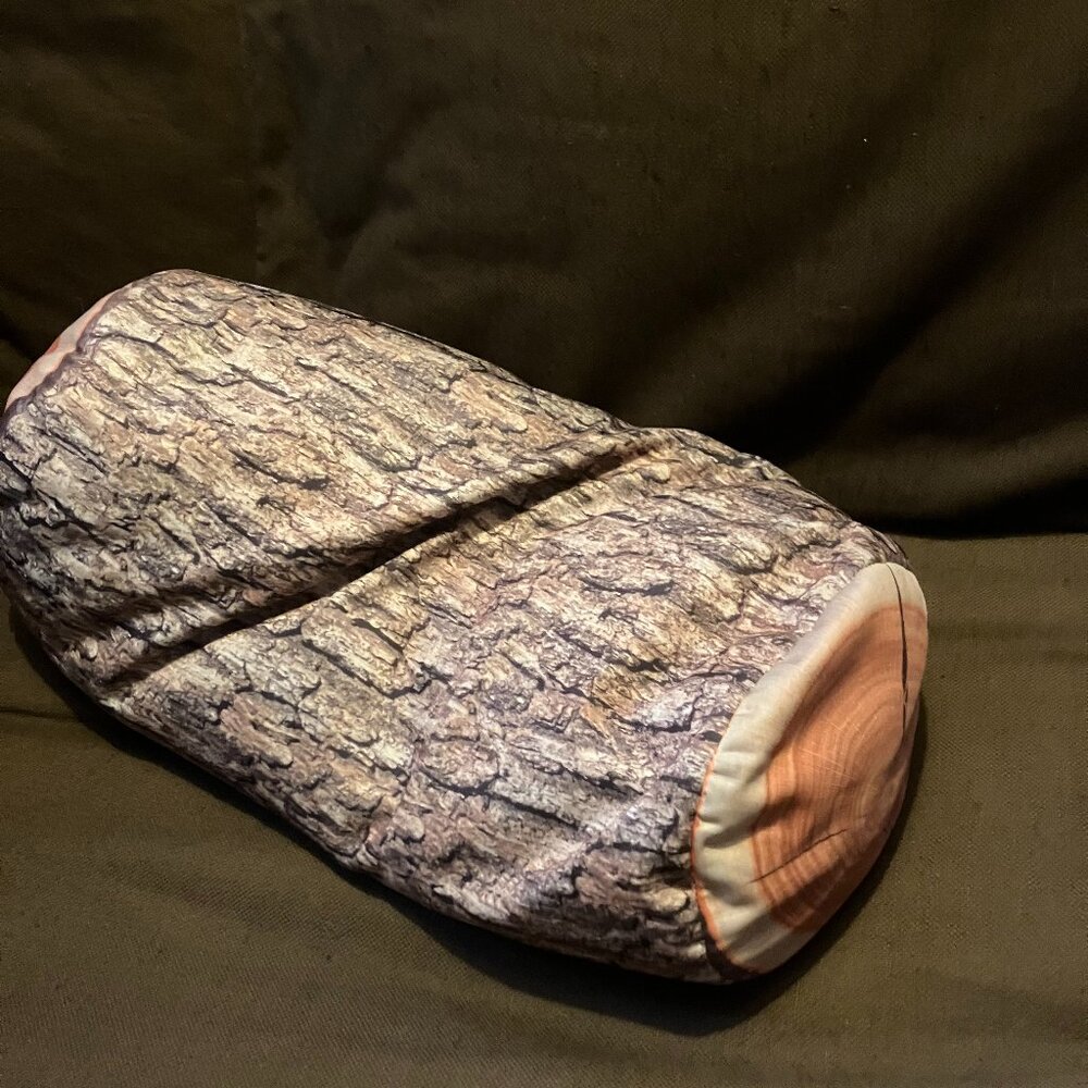 Faux Log Print Pillow
